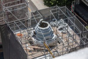 Clock tower cap closeup